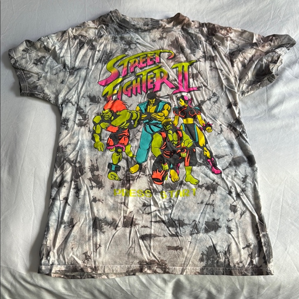 Street Fighter II Men’s Graphic T-Shirt - Gray